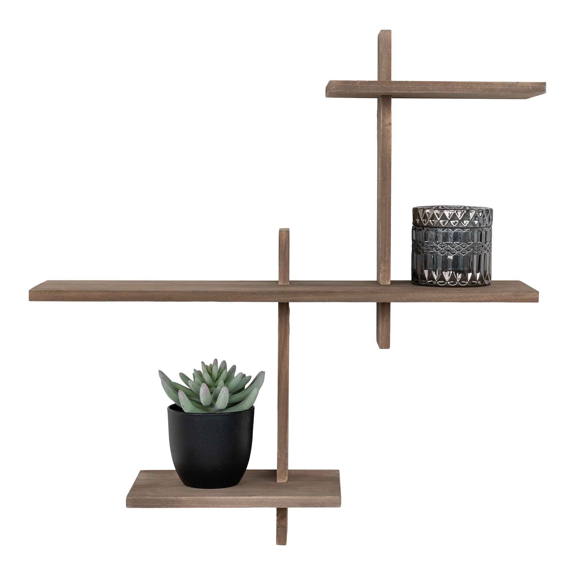 Gavi – Wandregal, Kiefernholz, naturfarben, 53 × 15 × 56 cm